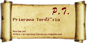 Prierava Terézia névjegykártya